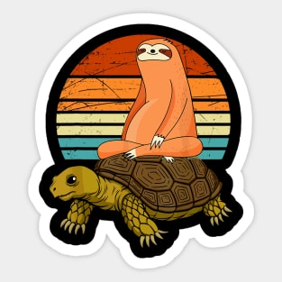 Sloth Pet Speed Is Relative Tortoise Turtle Sloth Riding Racing Sticker
